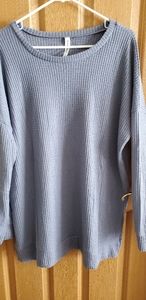 Slate blue soft thermal shirt